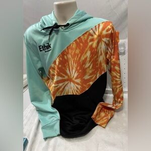 Ethik Worldwide Men’s Woodstock Tie Dye Hoodie Pullover Size XL Grn/Org/Blk NWT